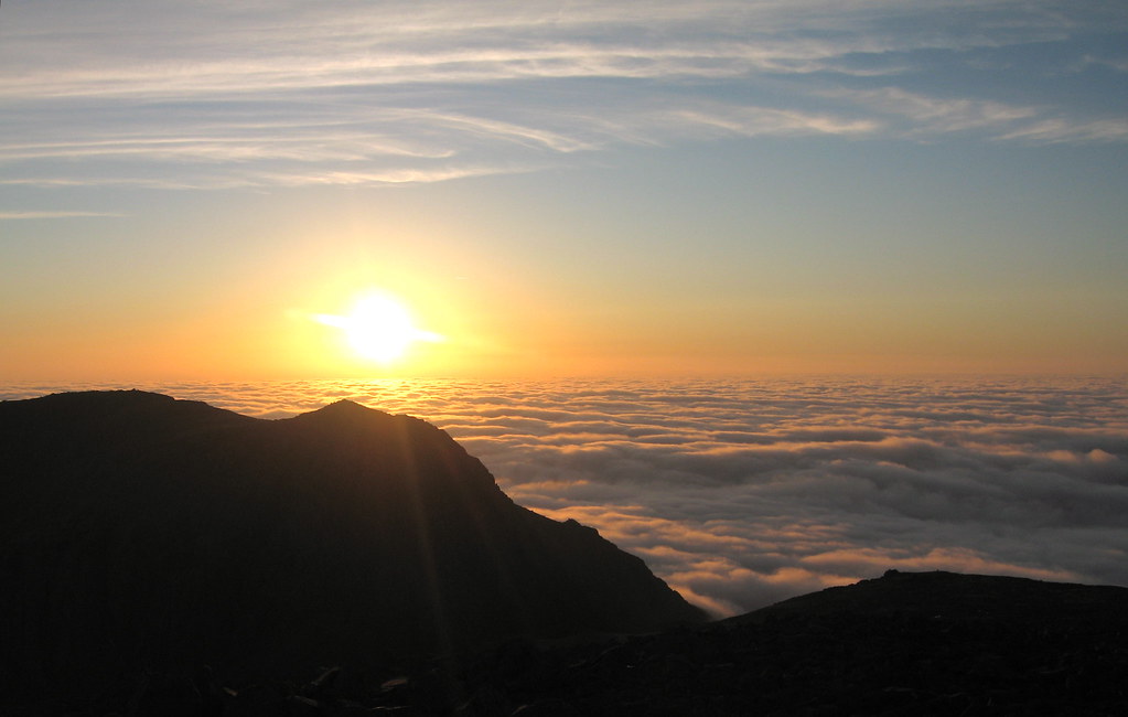 Sunset on Scafell: the highest point in England