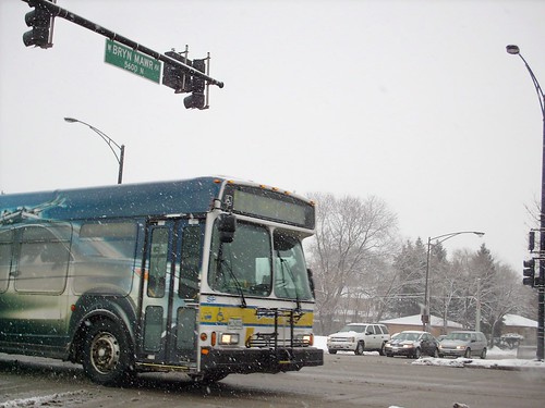 Southbound Pace bus at North Harlem and West Bryn Mawr Avenues. Chicago Illinois. February 2008. by Eddie from Chicago
