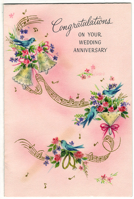 Wedding Anniversary Card front from the Vawter Family Collection Shawnee