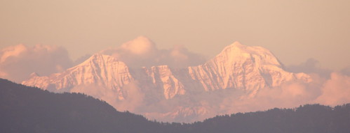 Himalayas at dusk from Mussoorie by Nagesh Kamath