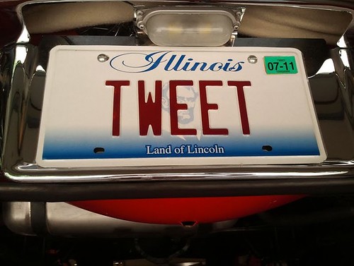 "TWEET" license plate