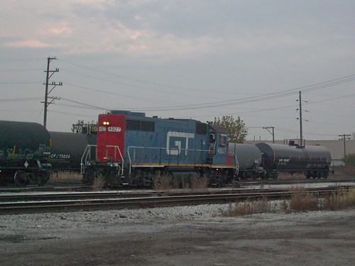 A former GTW diesel roadswitcher acquired by the CN through merger, is seen at work at the former Illinois Central Crawford Yard. Chicago Illinois. Early November 2007. by Eddie from Chicago