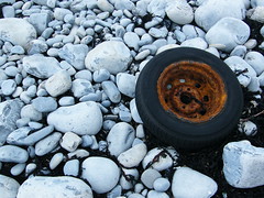 Wheels and Tyres found on the beach