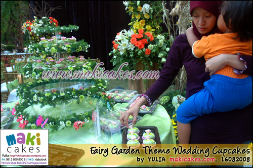 Fairy Garden Theme Wedding Cupcakes Setting Maki Cakes