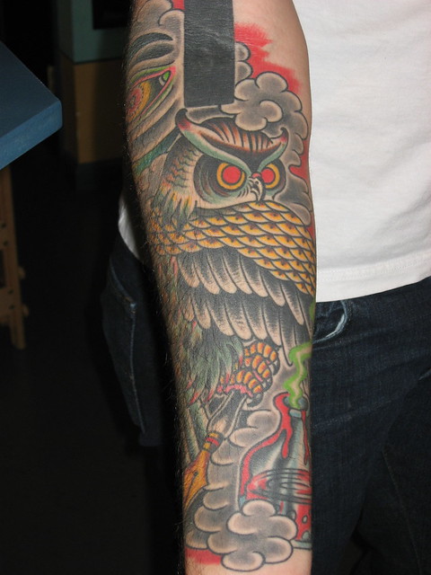Aaron's Forearm Tattoo by Tony Hundahl of Rock of Ages Tattooing
