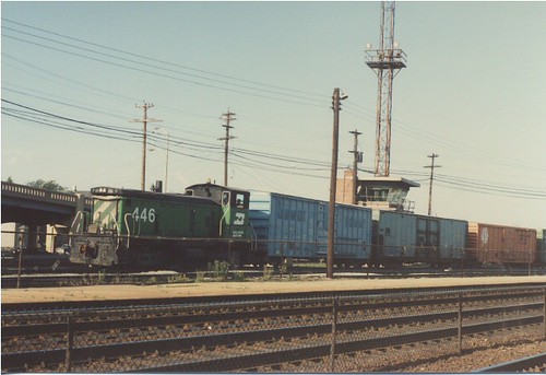 Morning switching activity at the Burlington Northern RR Clyde Yard. Cicero Illinois. June 1985. by Eddie from Chicago
