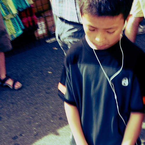 Boy with headset