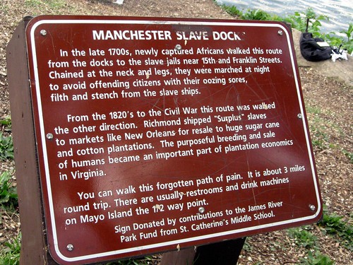 The Manchester Slave Dock on the banks of the James River in Richmond, Virginia. Africans were brought to this area beginning in the late 1700s. (Photo: Ana Edwards) by Pan-African News Wire File Photos