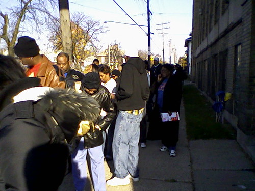 Detroit voting location on the west side for the national presidential election that brought Barack Obama to the White House. People lined up by the hundreds to cast their ballots. (Photo: Abayomi Azikiwe). by Pan-African News Wire File Photos