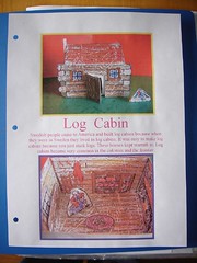 log cabin notebooking page