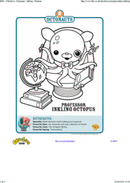octonauts coloring pages bbc - photo #4