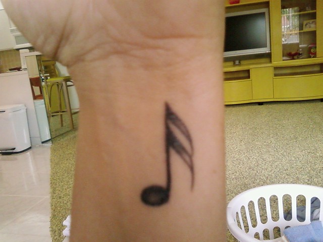 Double quarter note tattoo