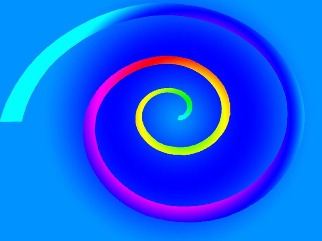Blue rainbow spiral