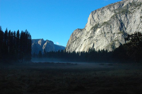 Fog in the valley floor, Yosemite National Park, California, USA by Wonderlane