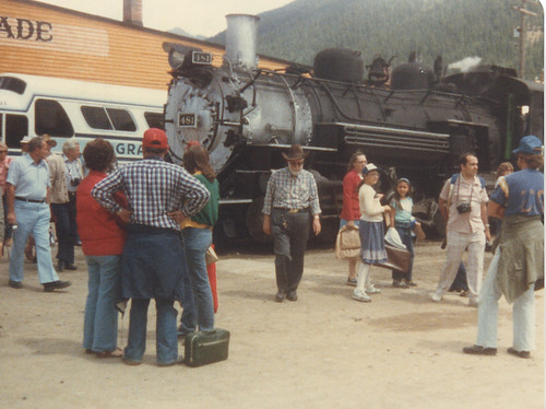 Durango & Silverton Railroad Baldwin steam locomotive # 481 at the Silverton Colorado depot. July 1981. by Eddie from Chicago