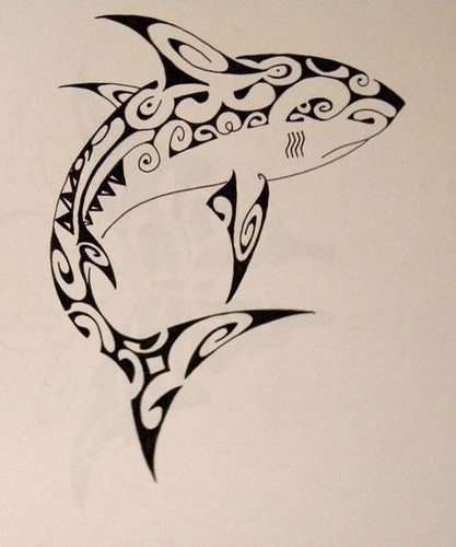 A copy of maori tattoo with ink