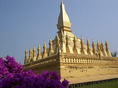 Laos-Vientiane   Stupa/Tempel