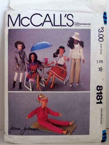 Vintage McCalls Pattern 8181 Barbie 11 1 2 Dolls Pattern by Jann Johnson