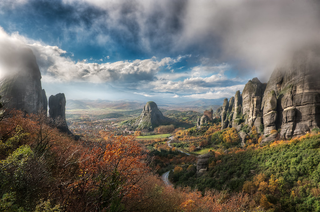The Valley Of Fog - (HDR Meteora, Greece)
