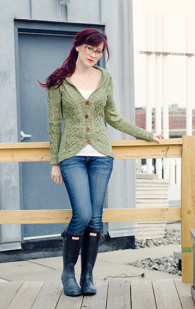 Blackberry cable cardigan
