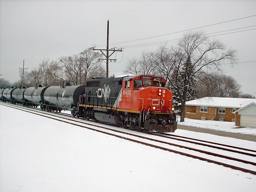 Eastbound Canadian National transfer train. North Riverside Illinois. December 2007. by Eddie from Chicago