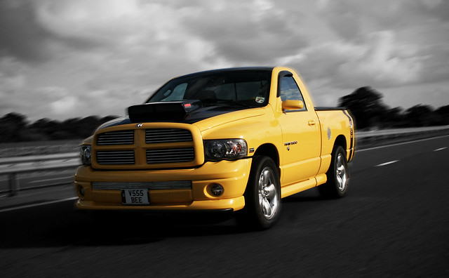 Another shot of my friends awesome Dodge Ram Rumble Bee on the motorway