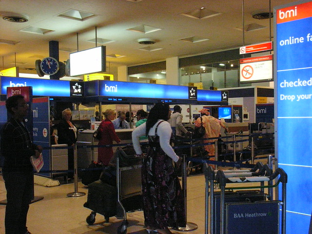 Heathrow Airport T1 BMI check-in area