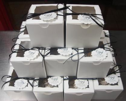 Wedding Favors S'mores S'mores cuppies all boxed up with a ribbon and 