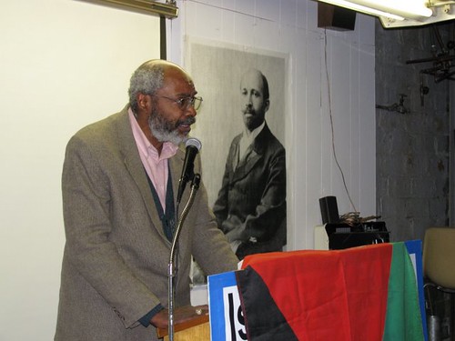 Abayomi Azikiwe, editor of the Pan-African News Wire, makes a presentation during the MECAWI public meeting on the Palestine-Israeli Conflict. The event was held on January 31, 2009 in Detroit. (Photo: Alan Pollock) by Pan-African News Wire File Photos