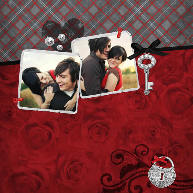 Immortal love engagement and wedding digital scrapbooking kits available on 