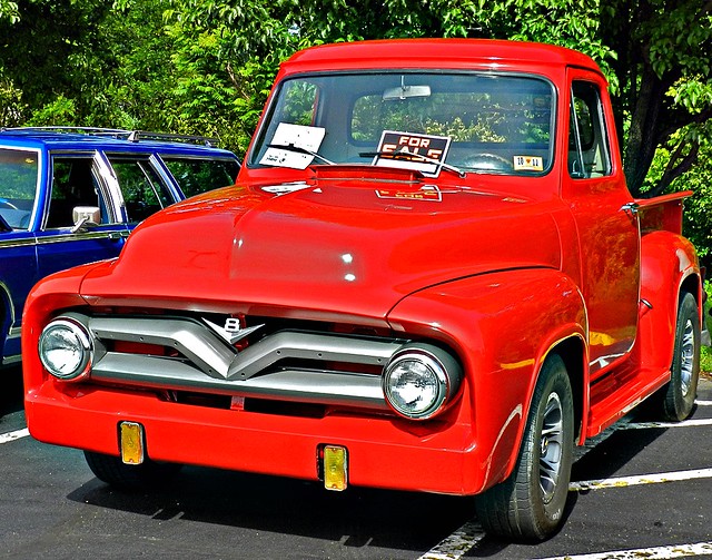 1955 Ford Pickup Seen at the Ohio River Street Rodders Cruisein at 
