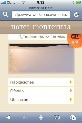 versión movil de la web de tu hotel