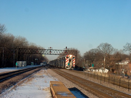 Eastbound Metra express commuter train. River Forest Illinois. January 2007. by Eddie from Chicago