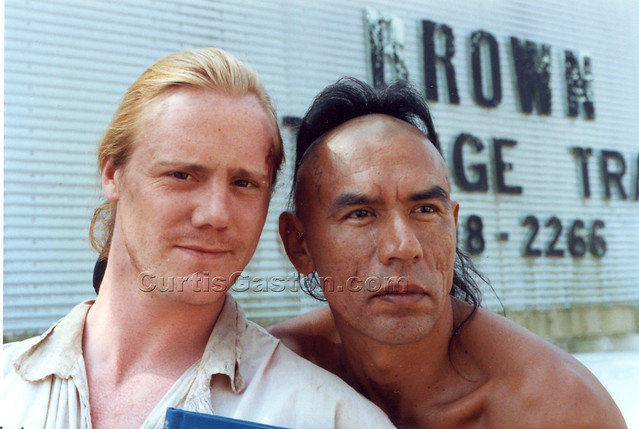 Steven Waddington and Wes Studi Last day of filming Last of the Mohicans