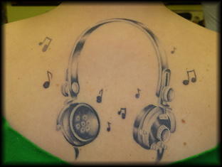 Music Tattoo Designs on Headphones Tattoo   Flickr   Photo Sharing