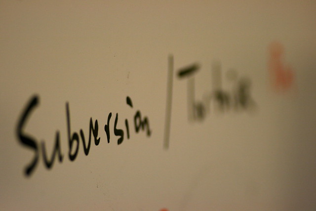 Subversion on a whiteboard