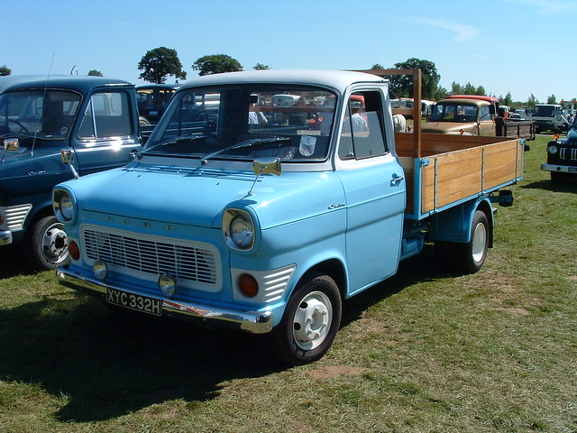 MK1 ford transit custom pickup from around 1970 V4 Petrol at the Bedford