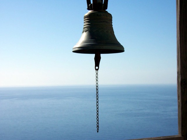 Heavens bell on Simonopetra monastery Mount Athos