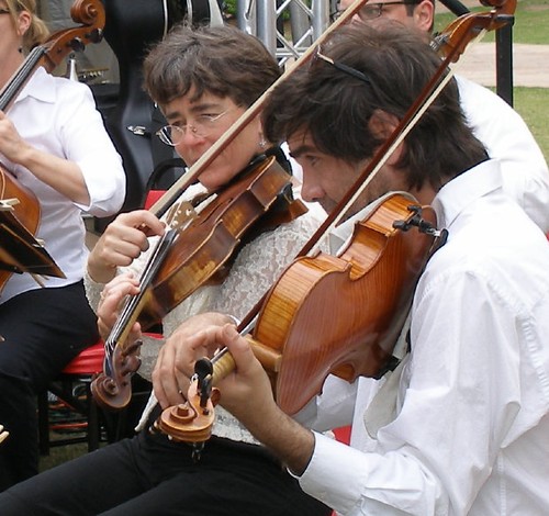 violists Adrienne and Todd Gabriel by trudeau