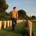 Filming at Cassino War Cemetery, Italy