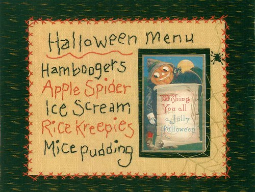halloween menu on light