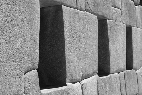 ollantaytambo peru stone black and white photo fortress