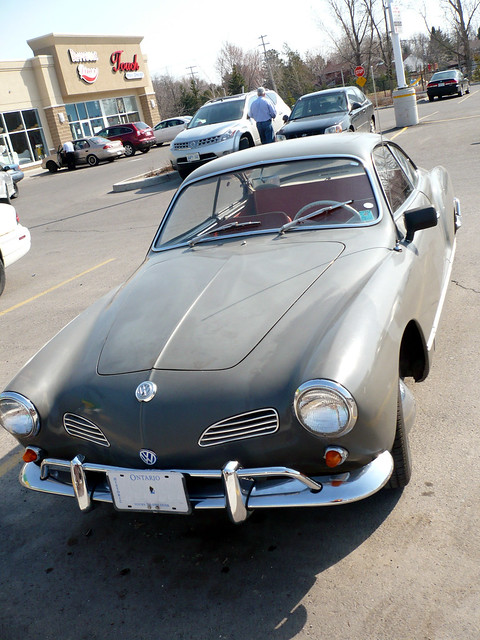 This 1960's Volkswagen KarmannGhia came to visit me at my workplace the