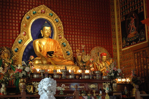 One of the World's most Beautiful Buddhas, Shrine, Sakya Monastery of Tibetan Buddhism, Seattle, Washington, USA by Wonderlane