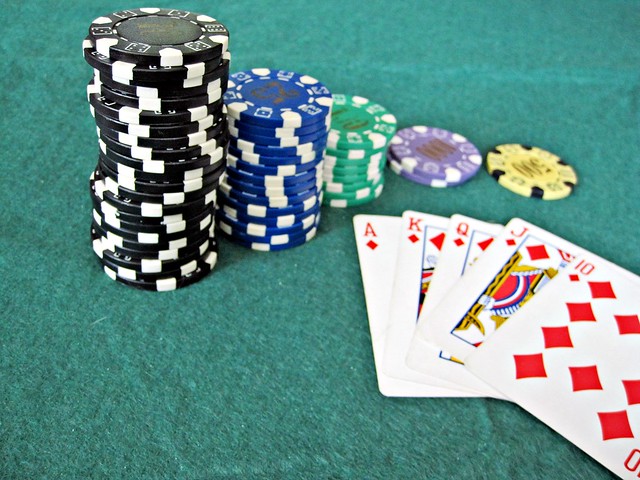 Poker hand and Chips