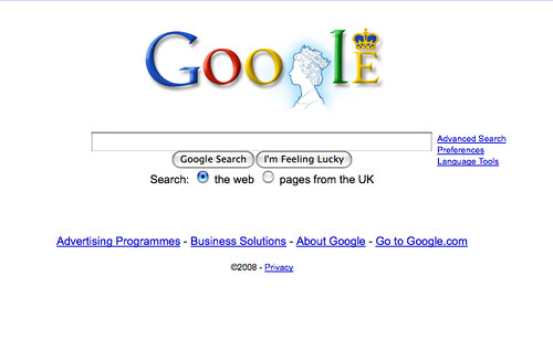images google co uk. Queen Elizabeth II graces Google.co.uk's homepage