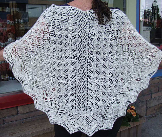Harbour Lights Shawl back view