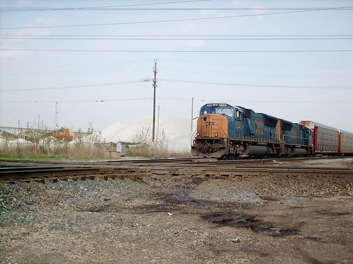 Southbound CSX Auto Rack transfer train. Mc Cook Junction. Mc Cook Illinois. May 2007. by Eddie from Chicago