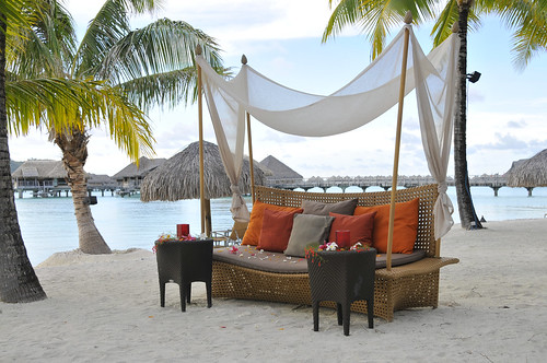 InterContinental Bora Bora Resort & Thalasso Spa sofas on the beach