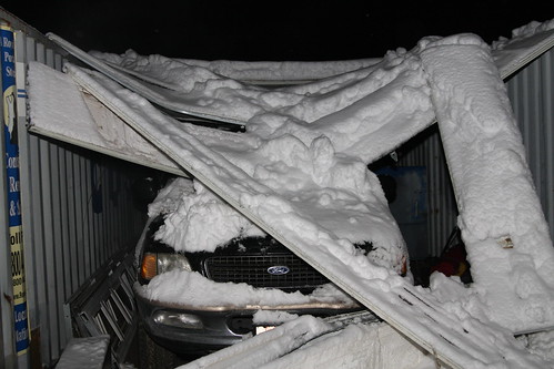 Carport snow collapse